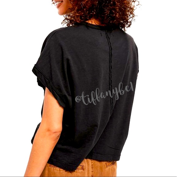 Free People We the Free You Rock Tee in Black - Picture 3 of 8